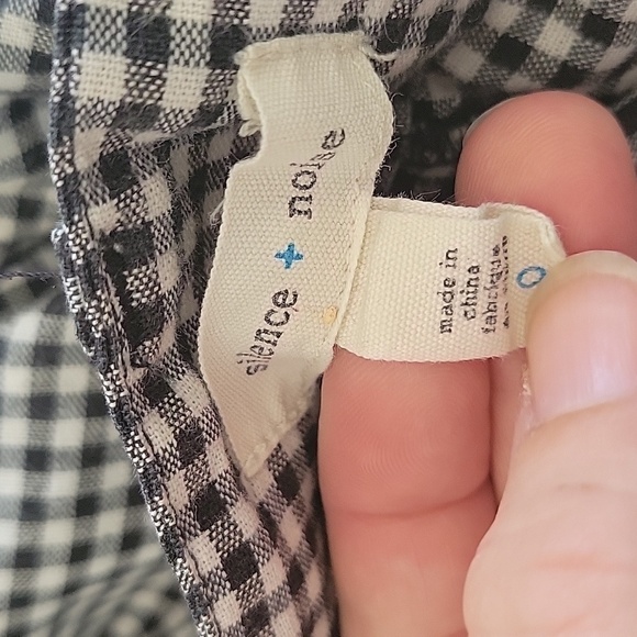Silence & Noise Urban Outfitters size 0 checkered tapered pants cotton - Picture 4 of 5